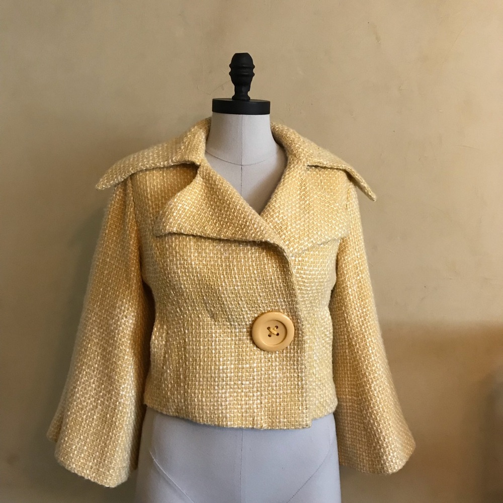 1960s Inspired Textured Yellow Jacket